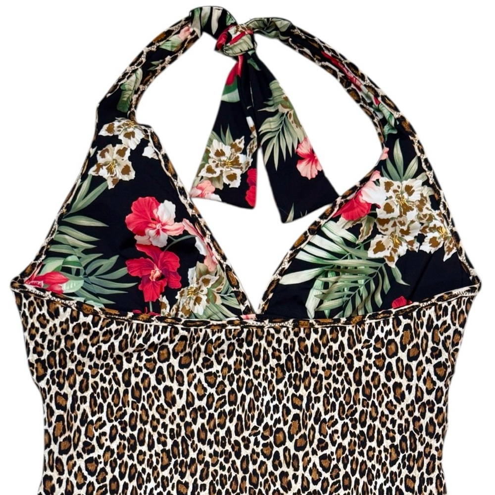 NWOT Tommy Bahama Lily Cat Reversible Halter Tankini Top - Picture 13 of 16